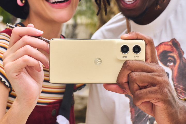 A photo of someone holding the Moto G Stylus 5G (2024).