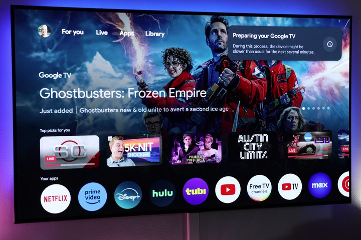 The Onn 4K Pro home screen.