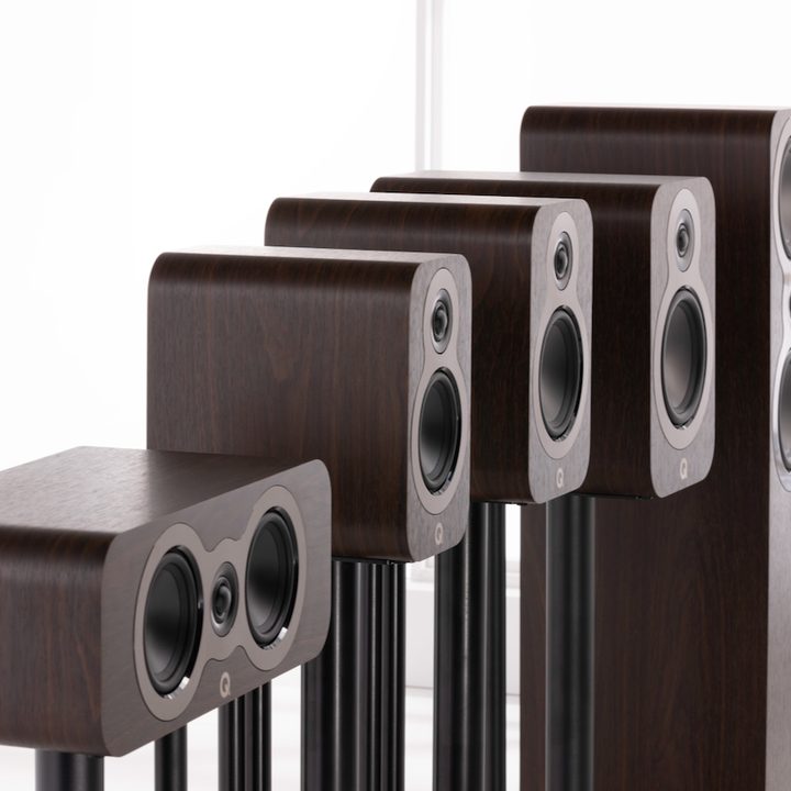 The new Q Acoustics 3000c speaker lineup.