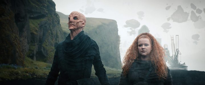 Saru and Tilly traverse an alien world in the Star Trek: Discovery episode "Far From Home"
