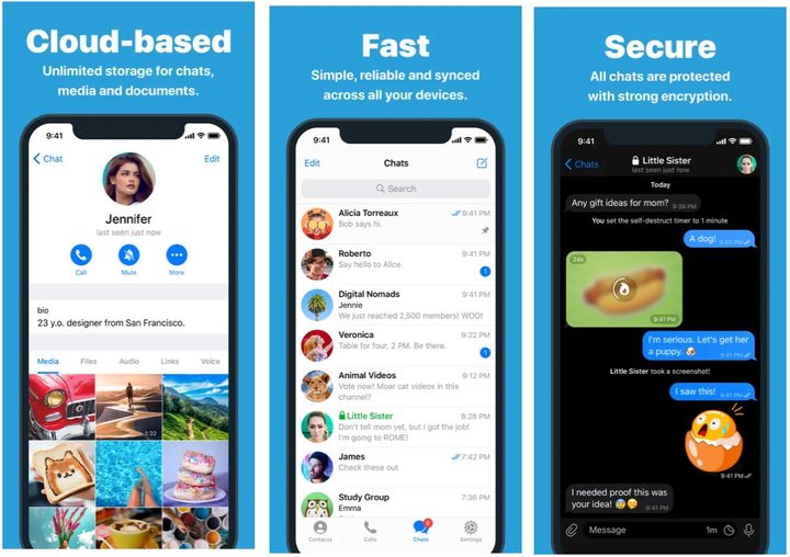 Telegram app.