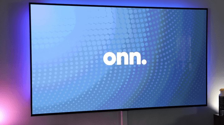 The Onn logo during the setup process for the Onn 4K Pro.