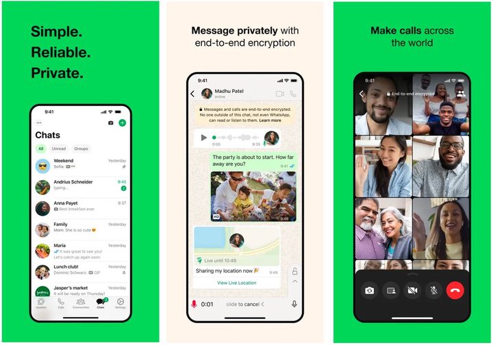 WhatsApp app.