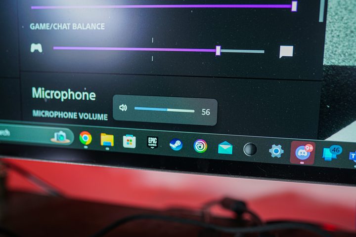 The volume bar in Windows 11.