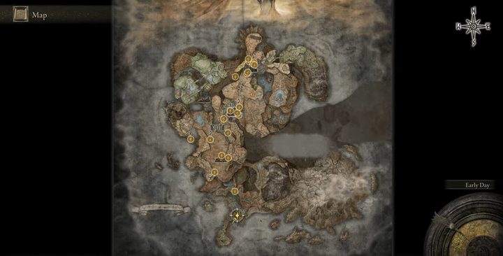 A map in Shadow of the Erdtree.