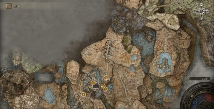 A map in Shadow of the Erdtree.