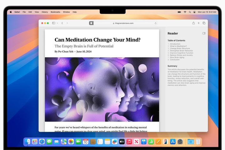 AI features within Safari.