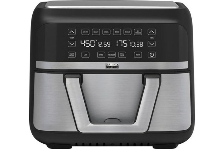 The Bella Pro 9-quart Digital Air Fryer with Dual Flex Basket on a white background.
