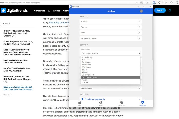 Bitwarden offers more autofill and security options than competitors.