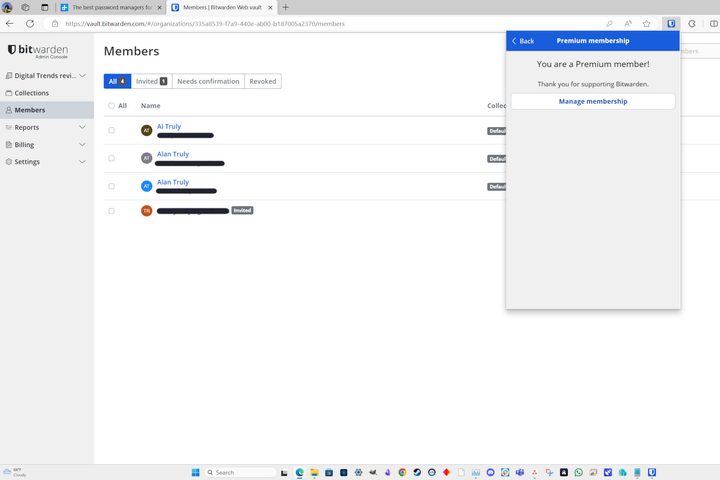 Bitwarden's terminology can be confusing when setting up a family account.