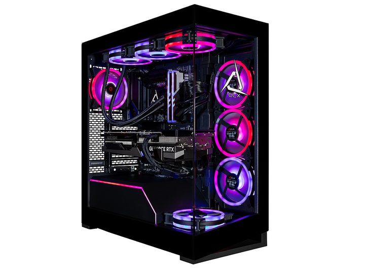 The CLX Horus gaming PC on a white background.