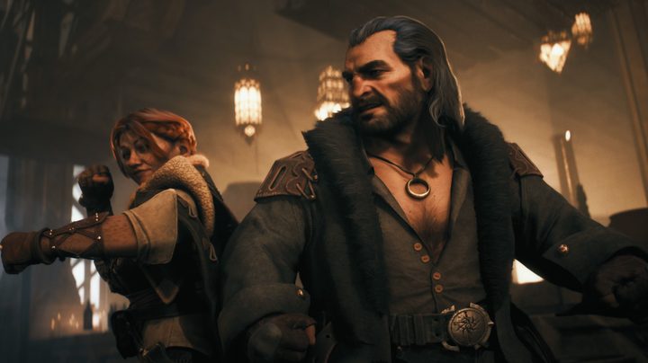 Varric and Harding in Dragon Age: The Veilguard