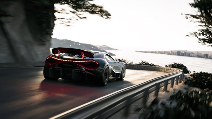 The Bugatti Tourbillon takes a turn.