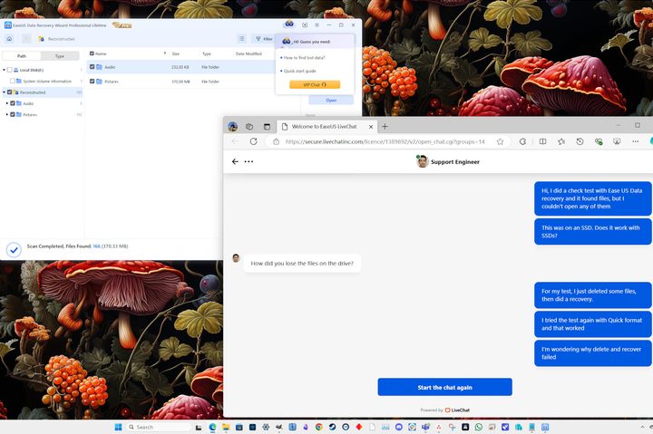 EaseUS customer support was quick and helpful.