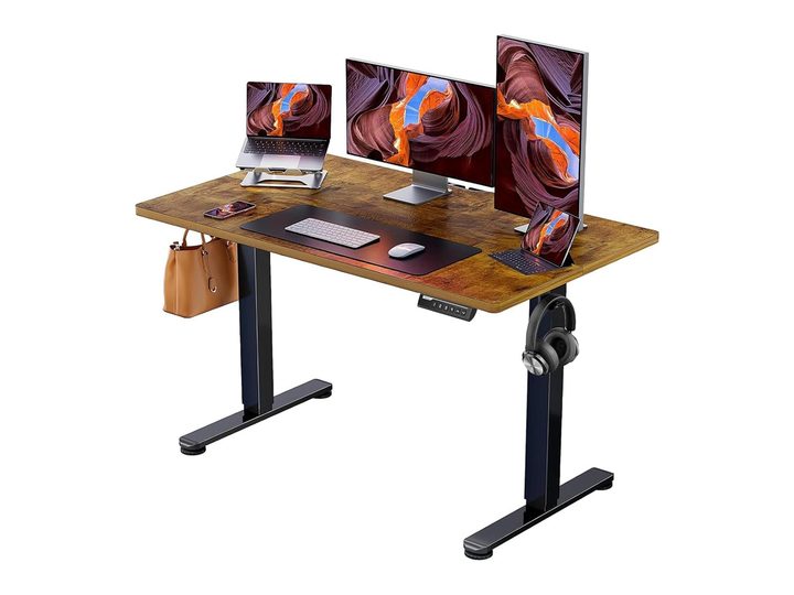 The ErGear adjustable standing desk against a white background.