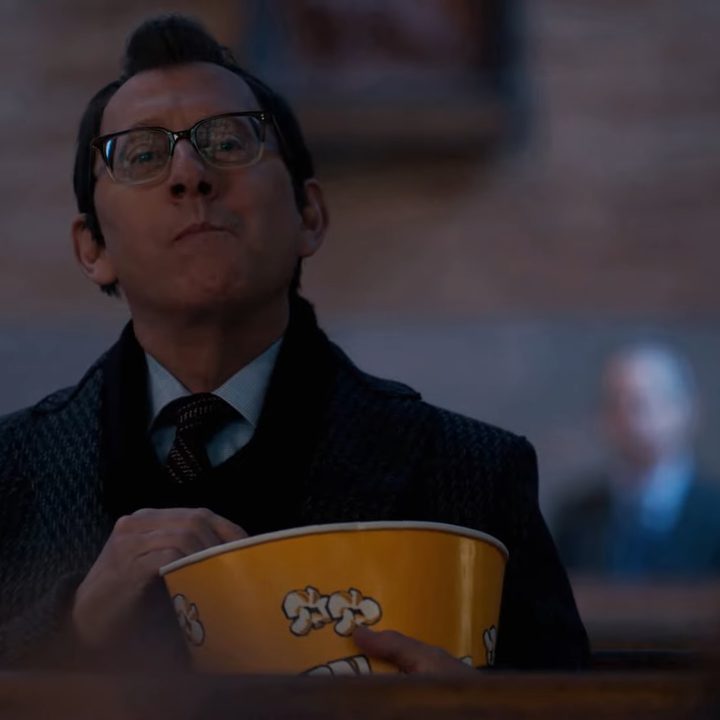Leland eating popcorn in "Evil."