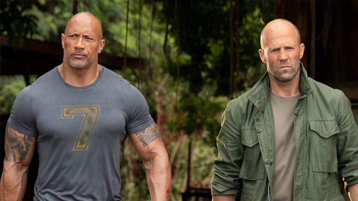 Dwayne Johnson and Jason Statham in Fast and Furious Presents: Hobbs and Shaw.