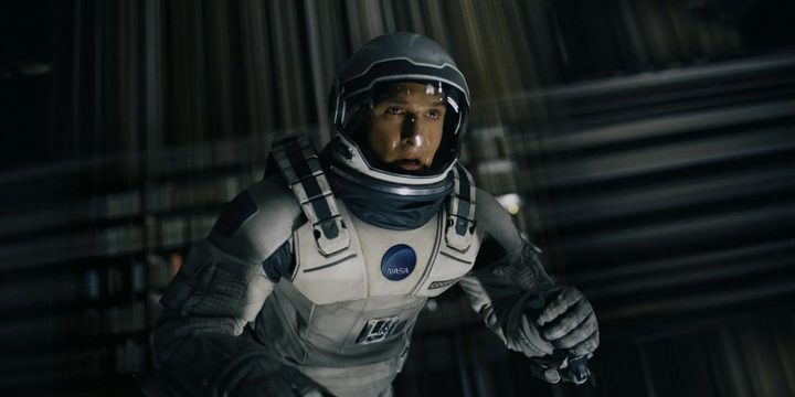 Cooper floating in a tesseract in "Interstellar."