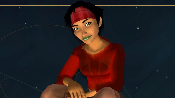 Concept art of Jade in a red shirt in Beyond Good & Evil: 20th Anniversary Edition's Anniversary Gallery.