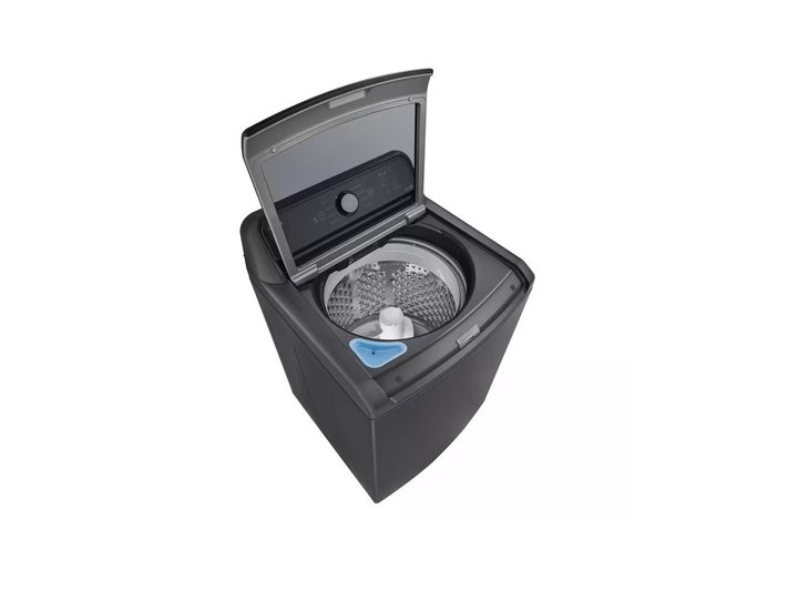 The top of the 4.1 cu. ft. Top Load Washer with 4-Way Agitator and TurboDrum with the lid open.
