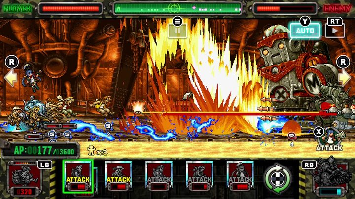Gameplay from Metal Slug Attack Reloaded.