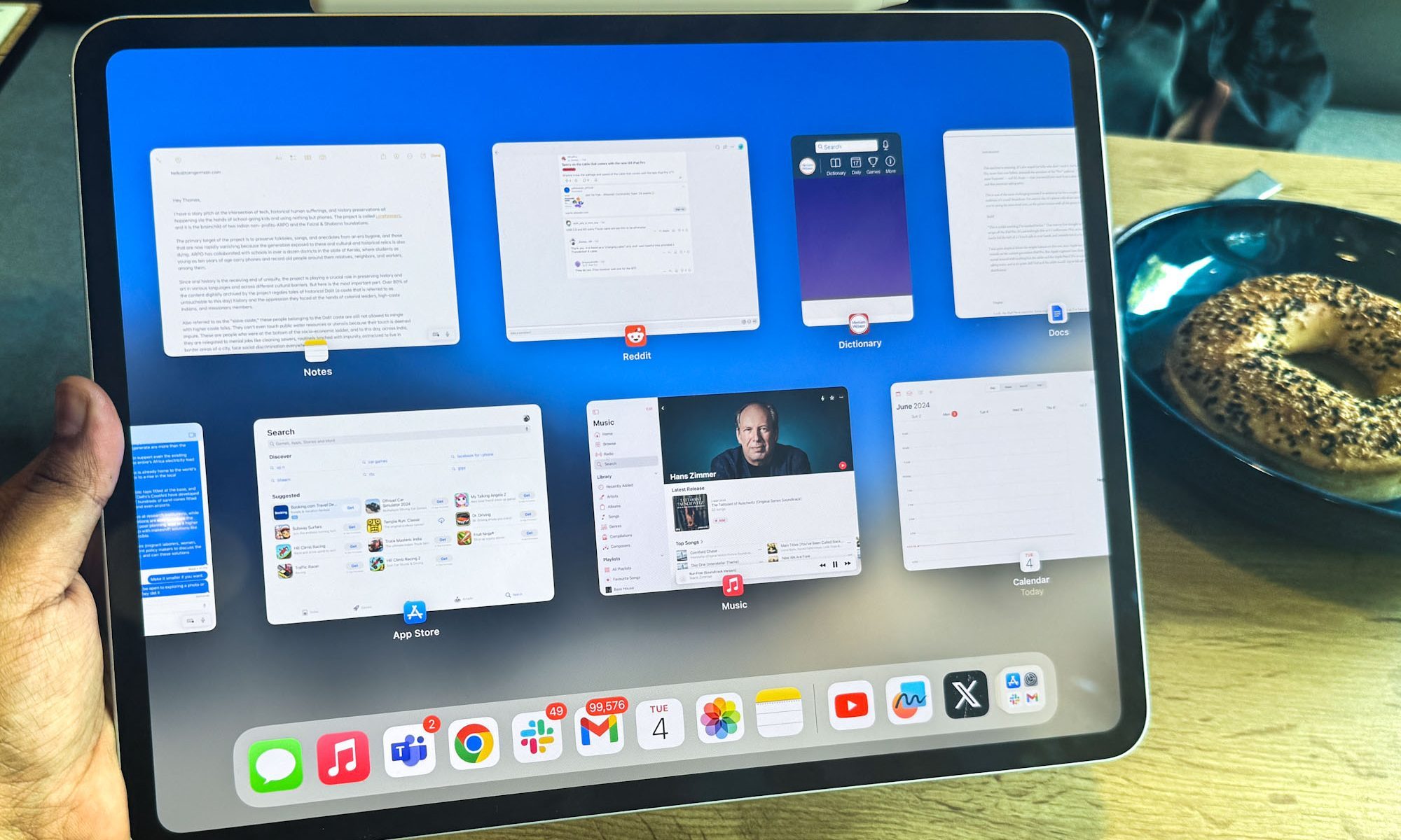 Stage Manager on M4 iPad Pro.