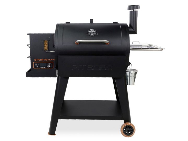 The Pit Boss Sportsman 820SP wood pellet grill on a white background.