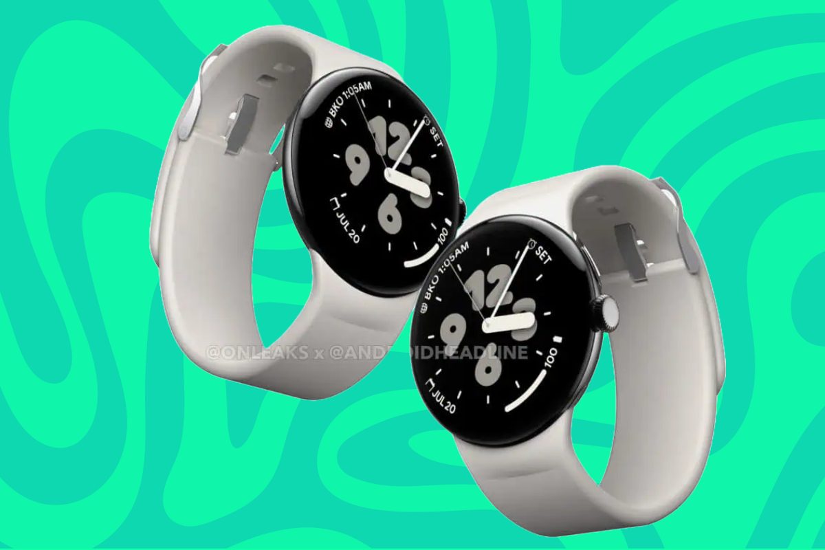 Leaked render of Google Pixel Watch 3 XL.