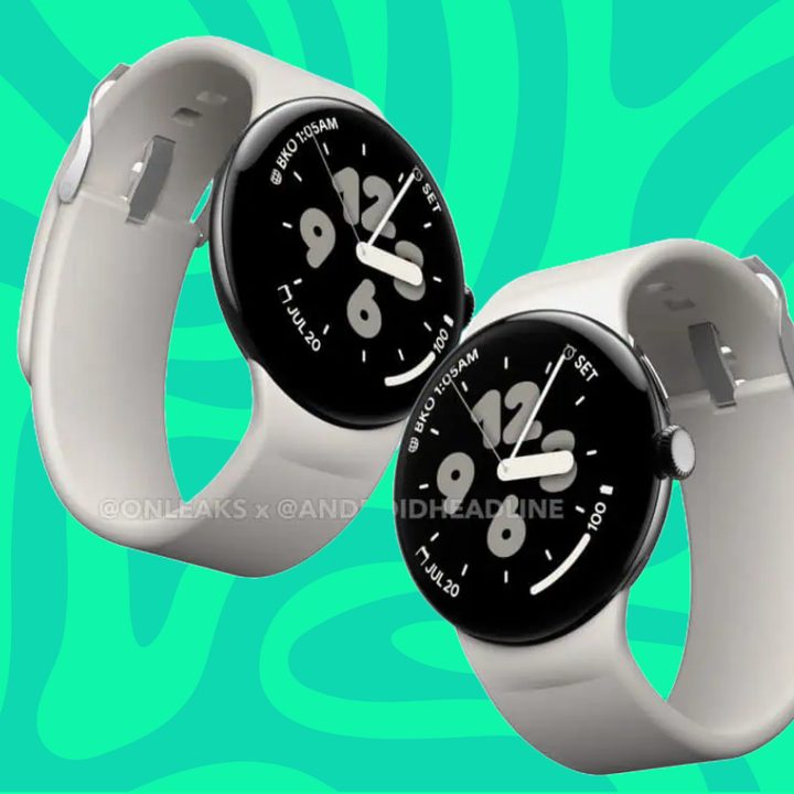 Leaked render of Google Pixel Watch 3 XL.