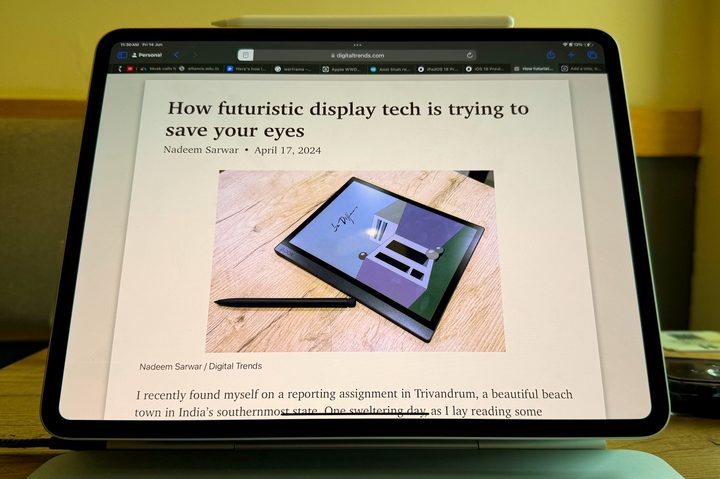 Reader mode in Safari for iPadOS 18.