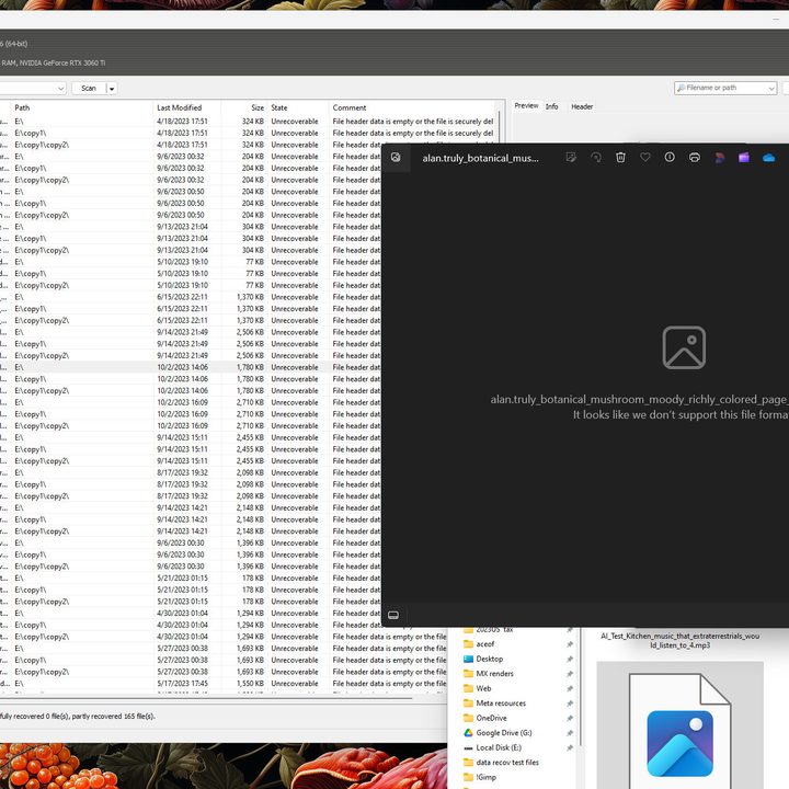 Recuva Professional, like most data recovery apps couldn't restore deleted SSD files.