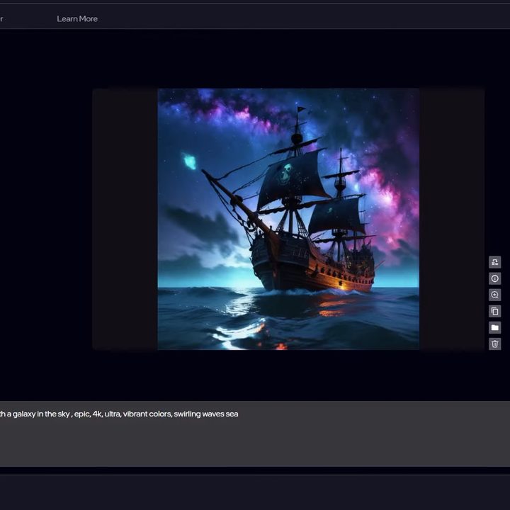 A screenshot of AI Playground image creation screen showing more advanced controls