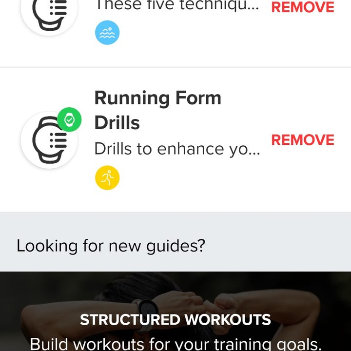 Suunto Plus's main page.