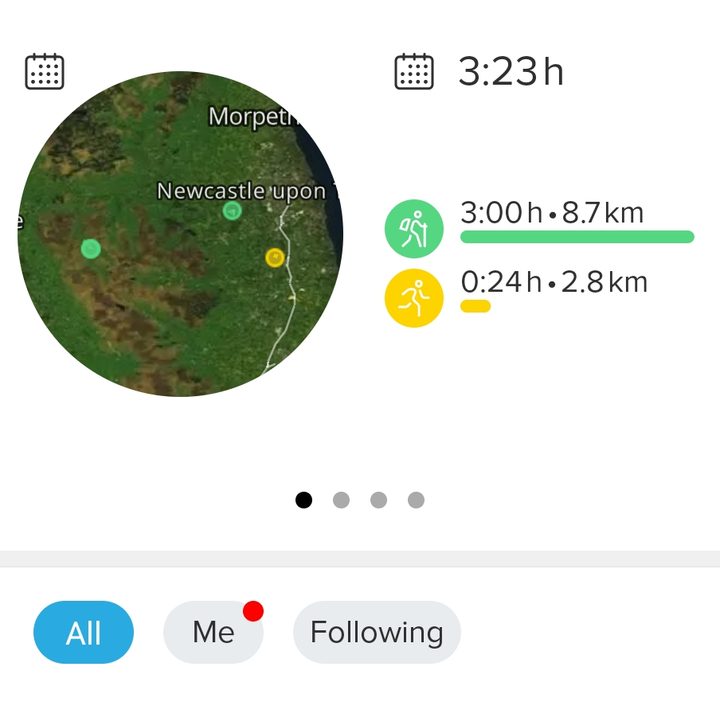 The Suunto app's main page.