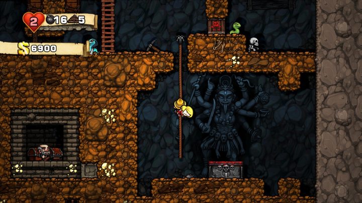 Gameplay from Spelunky.