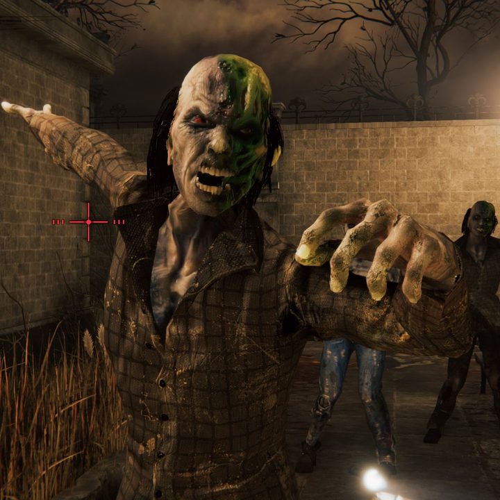 A zombie attacks in The House of the Dead: Remake.