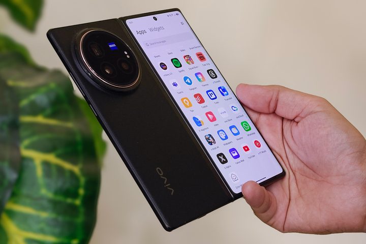 Vivo X Fold 3 Pro screen open held in hand.