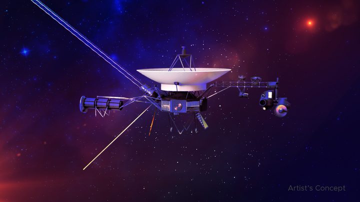 An artist&rsquo;s concept of the Voyager spacecraft.