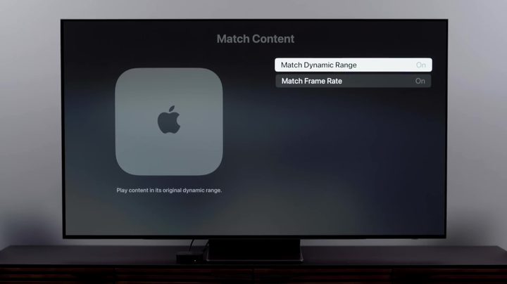 apple tv 4k match dynamic range frame rate