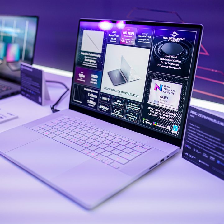 The Asus ROG Zephyrus G16 with the updated AMD Ryzen AI 9 HX CPU with key highlights at Computex 2024.