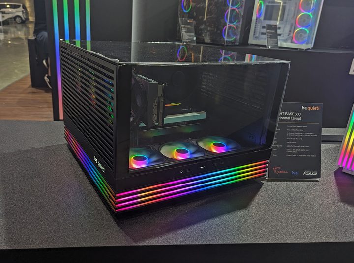 The Be Quiet Light Base 600 PC case showcased at Computex 2024.