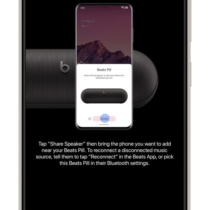 Beats app for Android smartphones: share speaker.