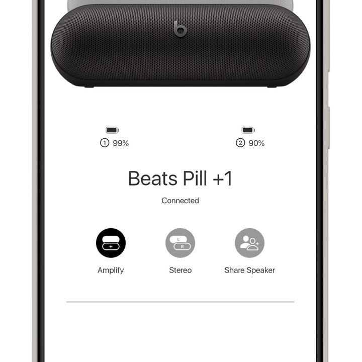 Beats app for Android smartphones: amplify mode.