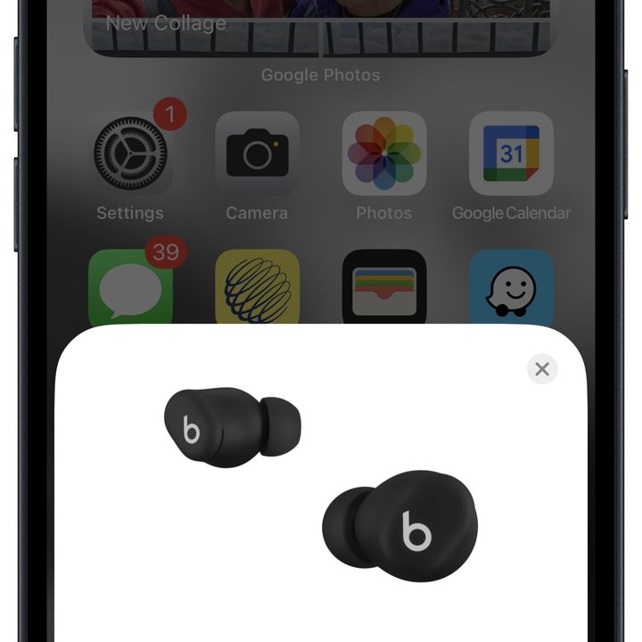 Beats Solo Buds on iOS: control instructions.
