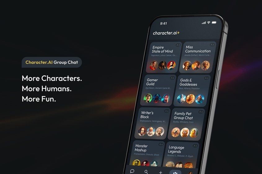 The latest Character.AI groups chat feature.