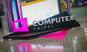 A sign for Computex in Taipei.