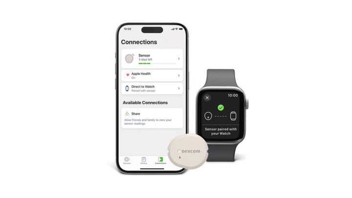 The Dexcom G7 app with Apple Watch real-time readings.