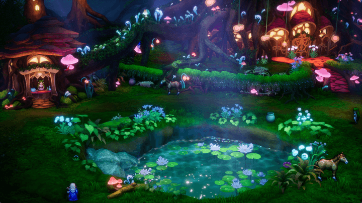 A grassy environment appears in Dragon Quest HD-2D Remake.