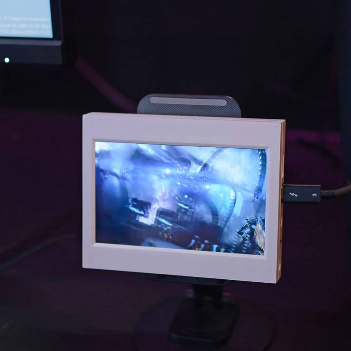 The Gigabyte LCD Edge View display showcased at Computex 2024.