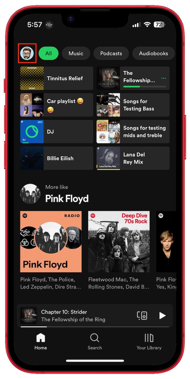 How to find your Spotify listening history on the mobile app.
